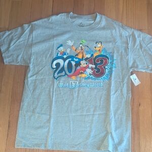 Nwt Disney Gray T-Shirt with Logo 2013